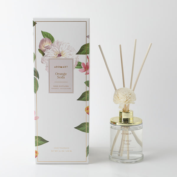 AROMART D7.2X9.7CMH 150ML GLASS DIFFUSER WITH PLASTIC LID