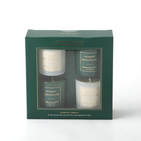 Christmas Deco AROMART Scented Soy Candle Jar Gift Package