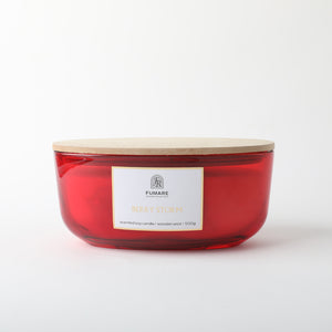 Fumare 500G Soy Wax Glass candle Jar With Wood Wick