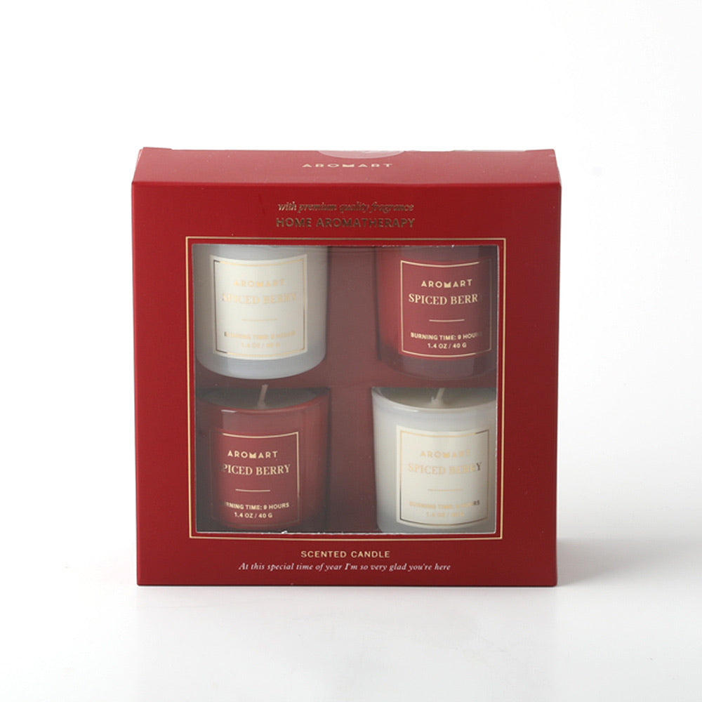 Christmas Deco AROMART Scented Soy Candle Jar Gift Package