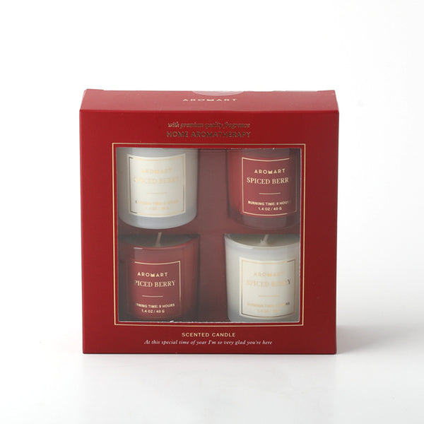 Christmas Deco AROMART Scented Soy Candle Jar Gift Package