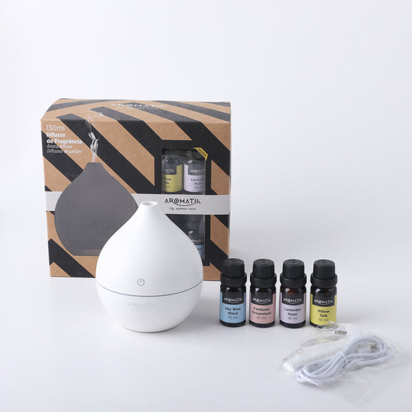 Aroma Aromatherapy Diffuser Essential Oil Ultrasonic Air Humidifier Purifier Gift Set
