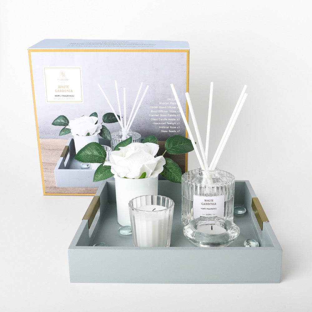 Fumare Scented Diffuser & Candle White Gardenia Gift Set