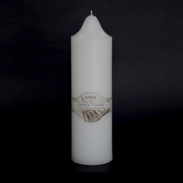 Bundle 6 x White Church Pillar Candle No Scent